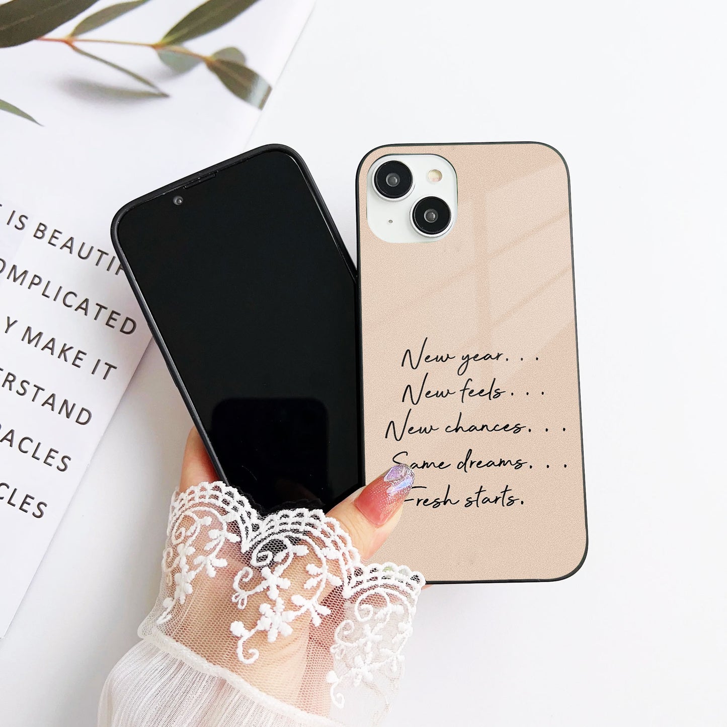 New Me Glass Case Mobile Cover