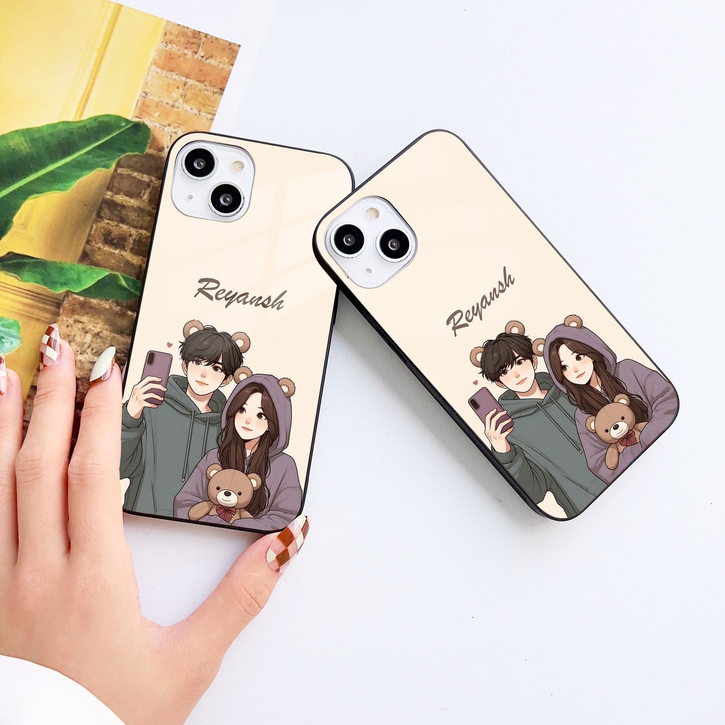 Beary Yours Customized Glass Mobile Cover