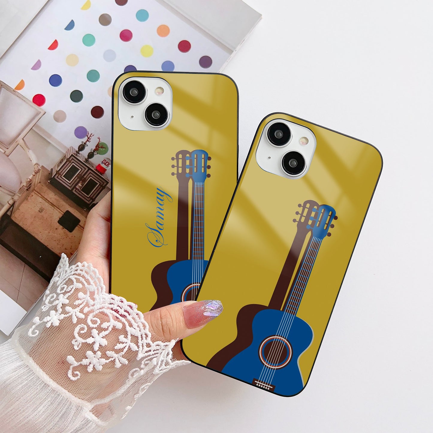 String Play Customized Glass Mobile Cover