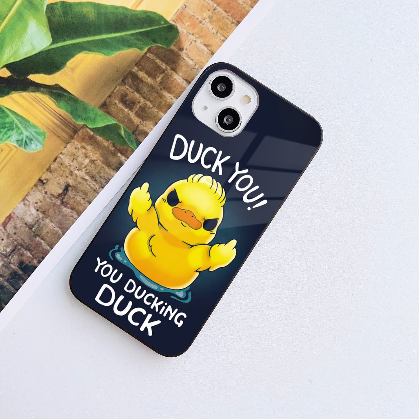 Ducking Around Glass Case Mobile Cover