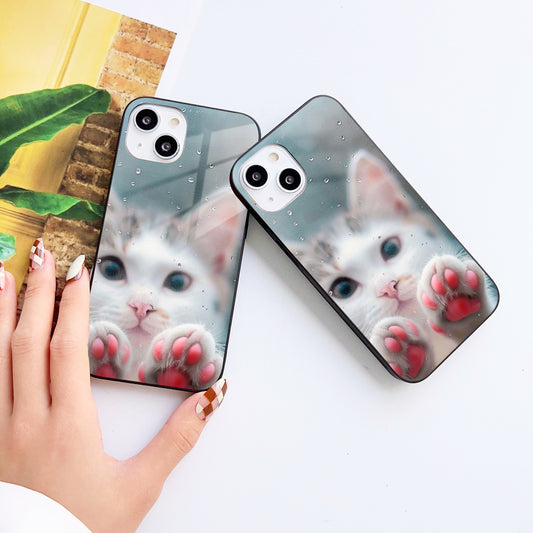 Pawsitively Adorable Customized Glass Mobile Cover