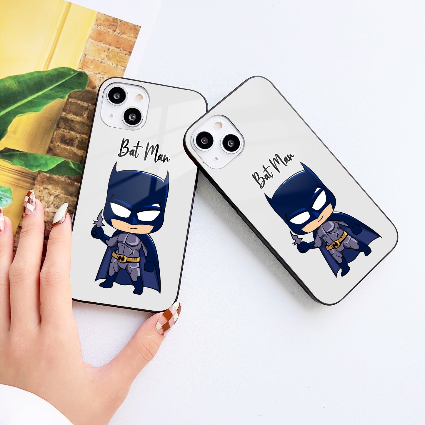 Cute Chibi Style Customized Glass Mobile Cover