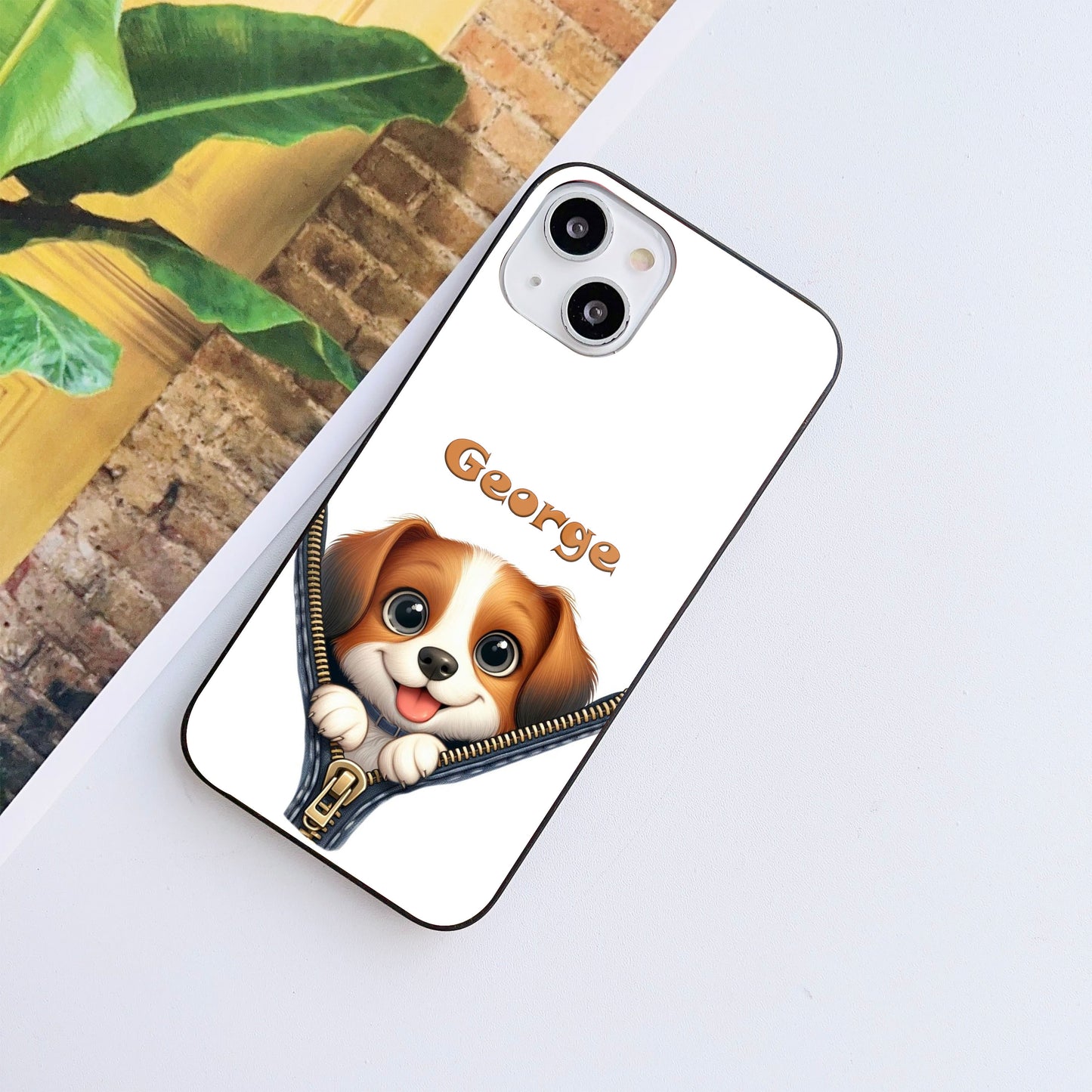 Puppy pup Customized Glass Mobile Cover