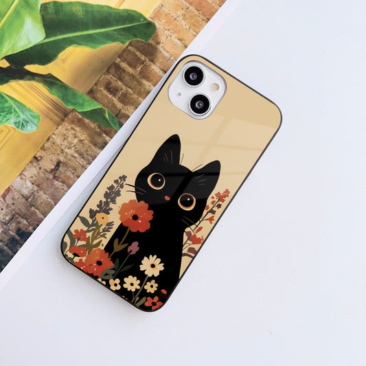 Petal Purrs Glass Case Mobile Cover