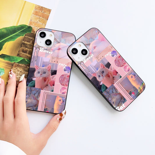 Purr-fect Meow Customized Glass Mobile Cover