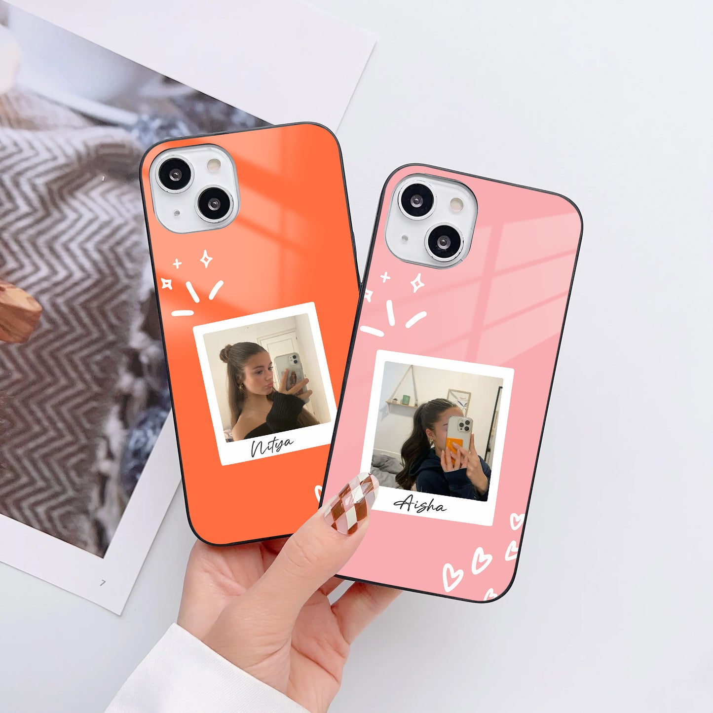 Polaroid Memories Customized Glass Mobile Cover