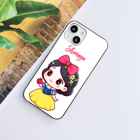 Princess Glow Customized Glass Mobile Cover