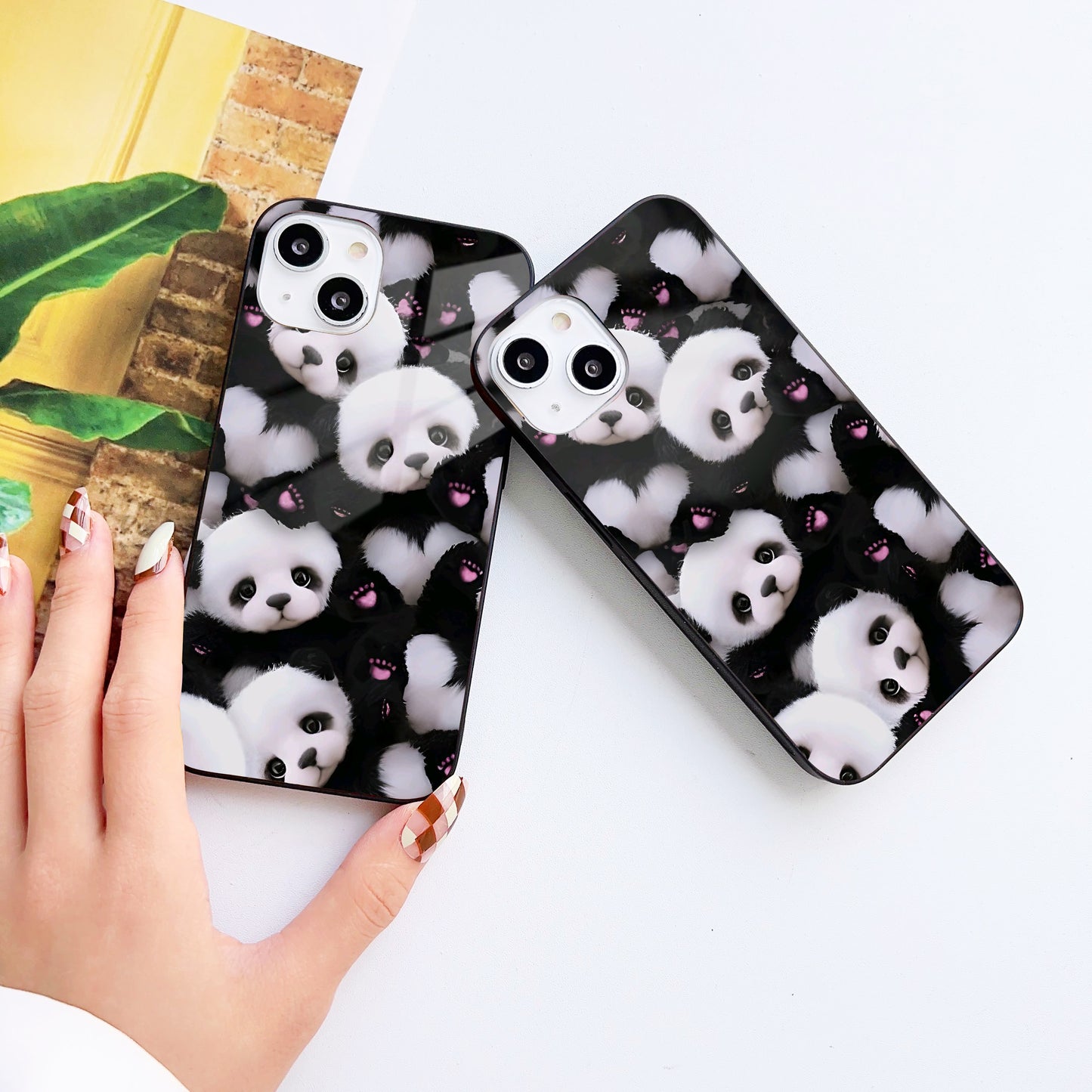 Charming Panda Customized Glass Mobile Cover