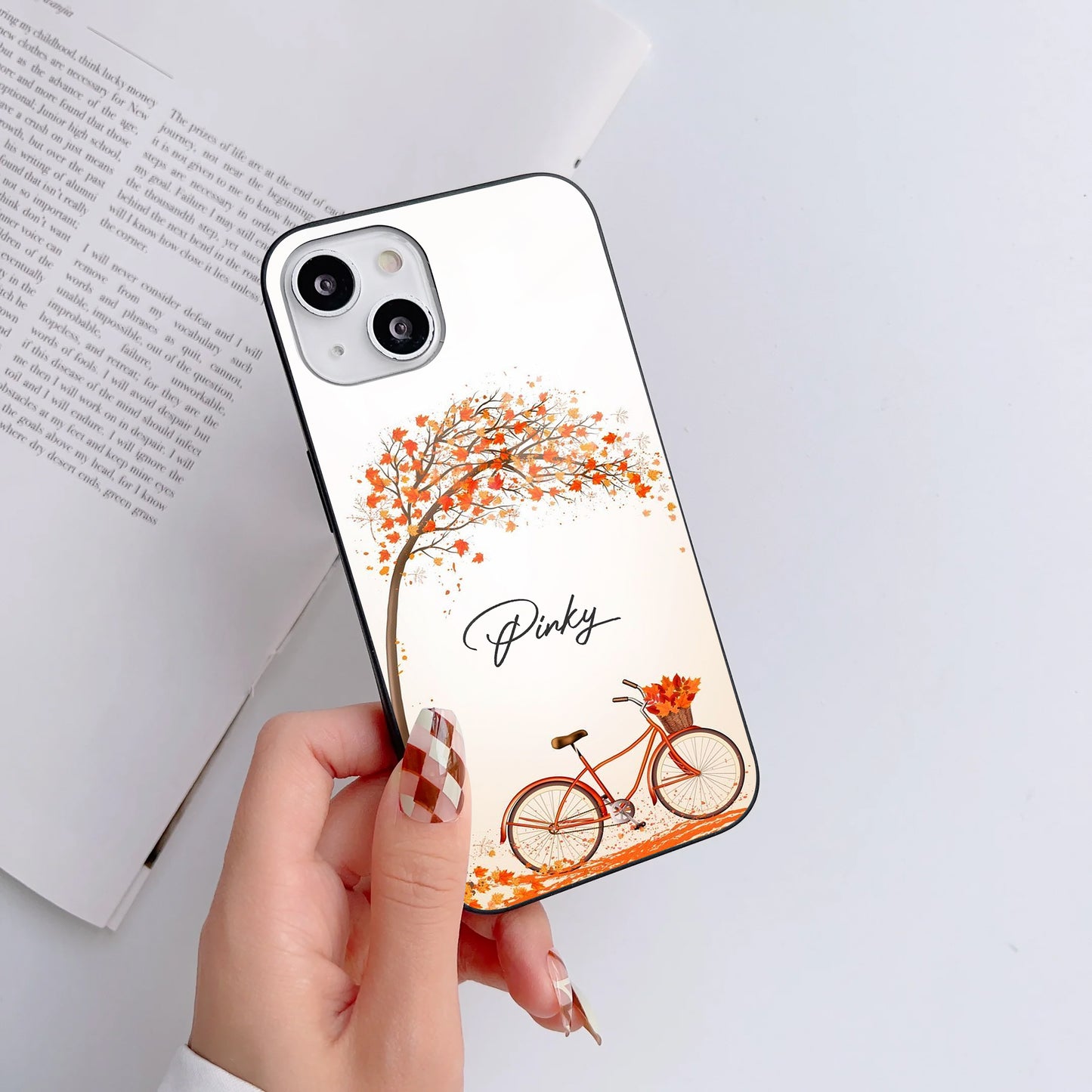 Autumn Ride Customized Glass Mobile Cover