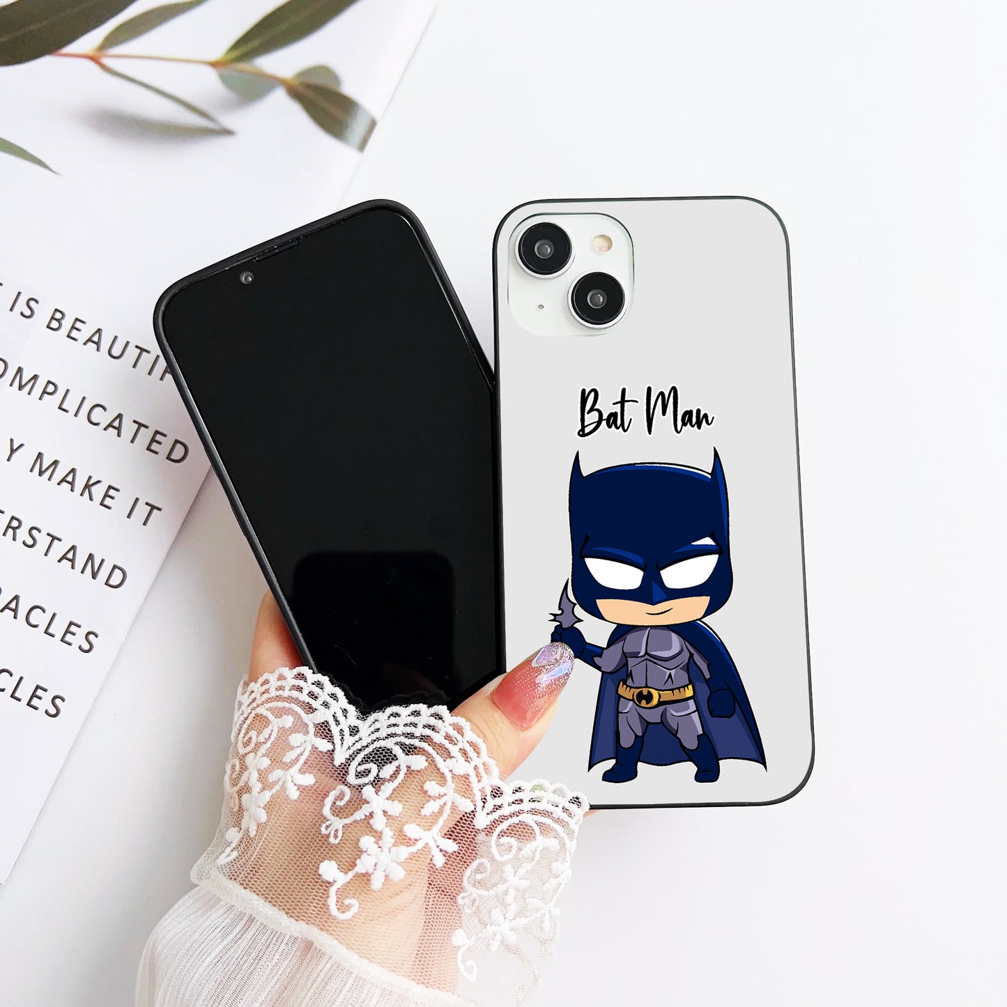 Cute Chibi Style Customized Glass Mobile Cover