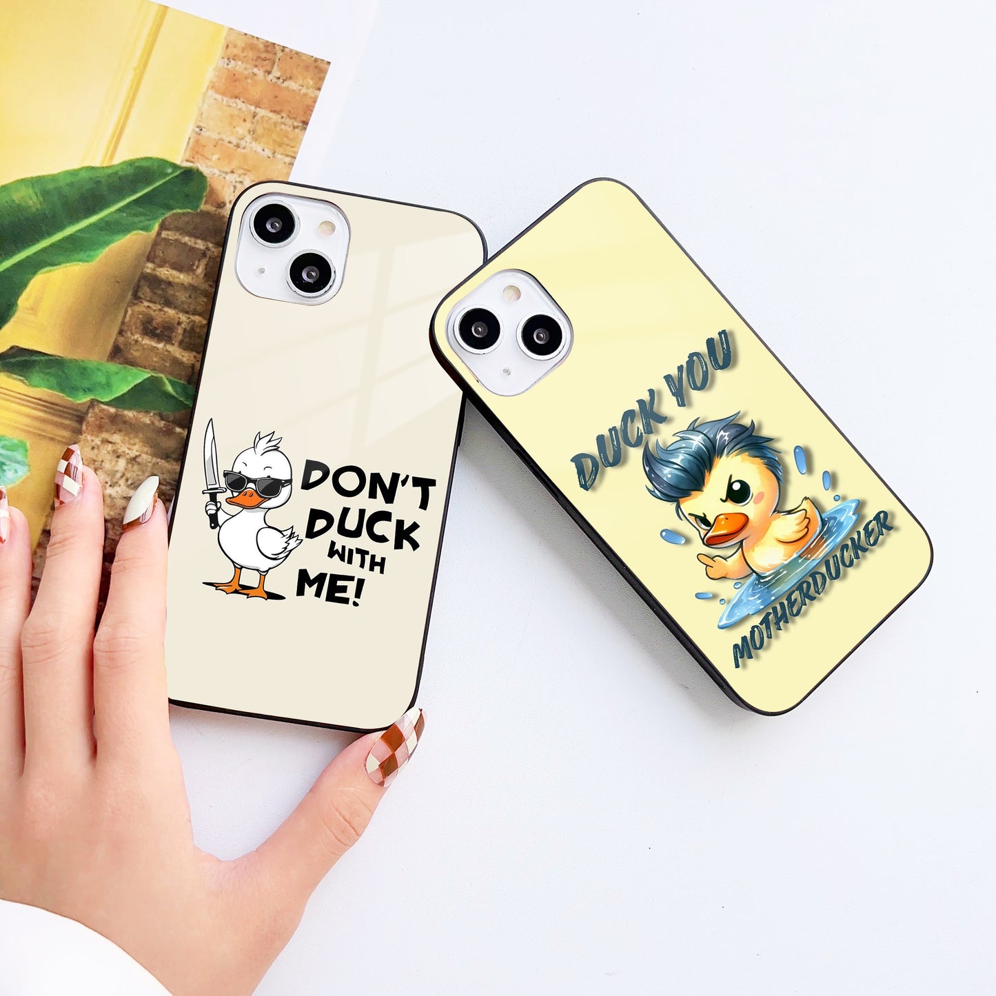 Bold Quack Glass Case Mobile Cover