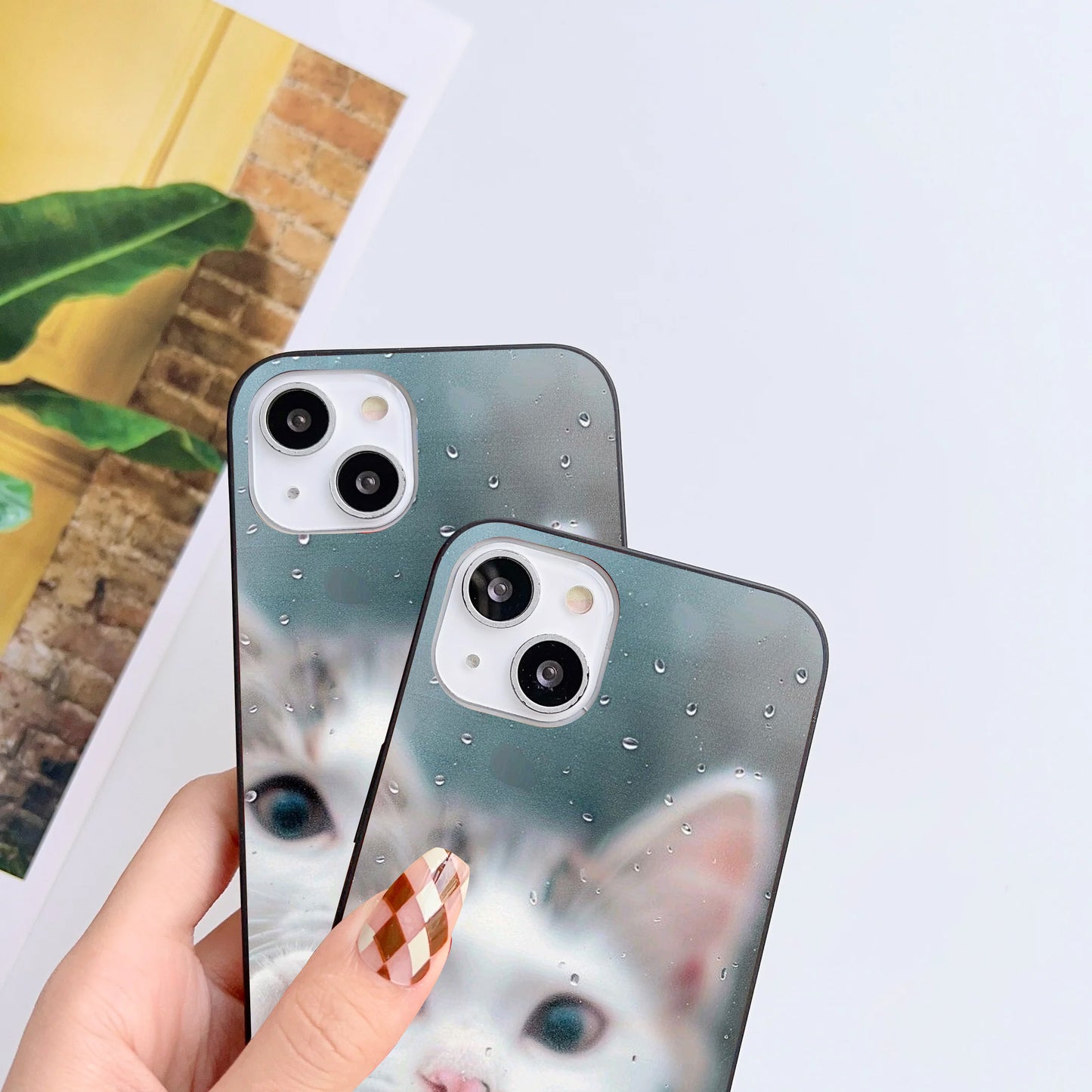 Pawsitively Adorable Customized Glass Mobile Cover