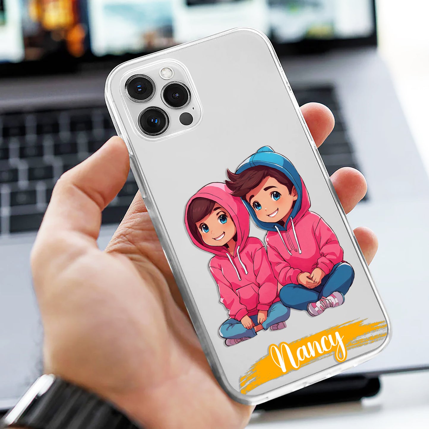 Matching Hoodie Customize Silicon Mobile Cover