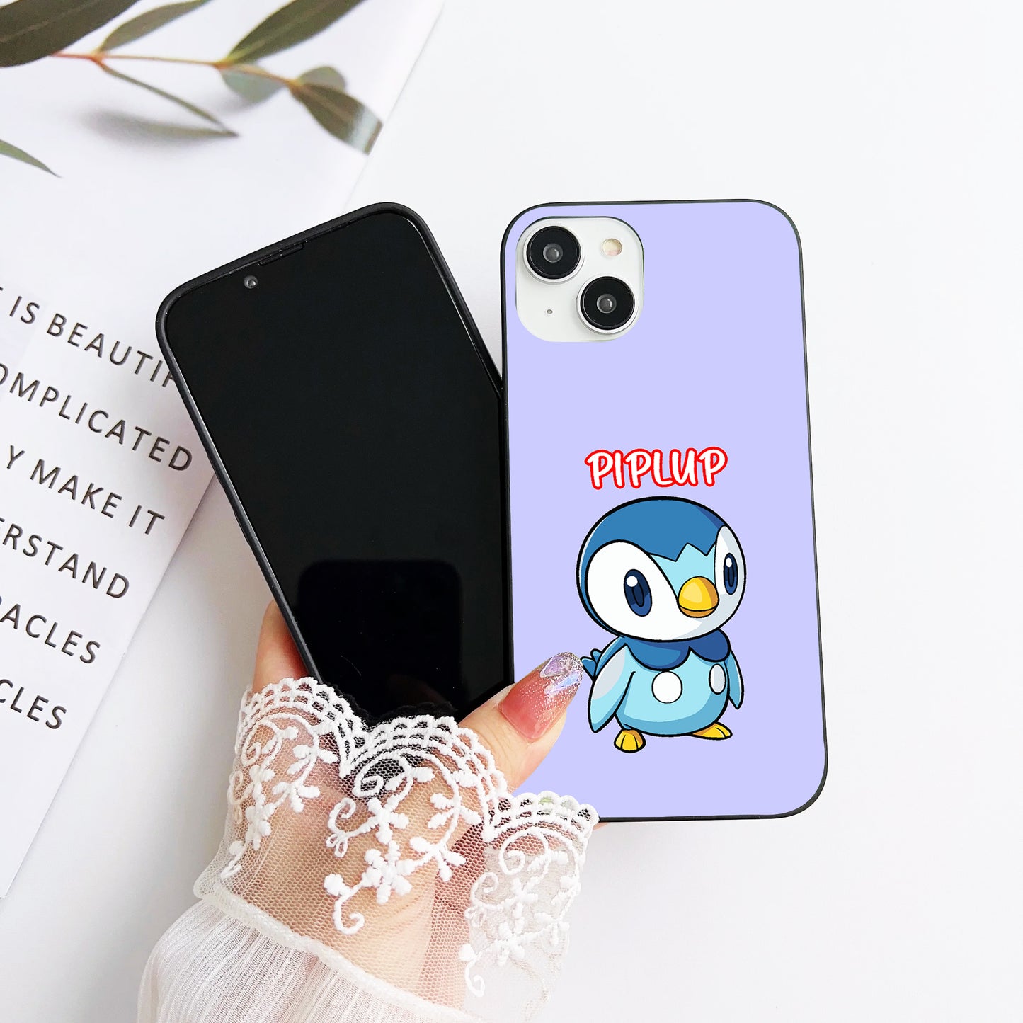 Adorable Cartoon Customized Glass Mobile Cover