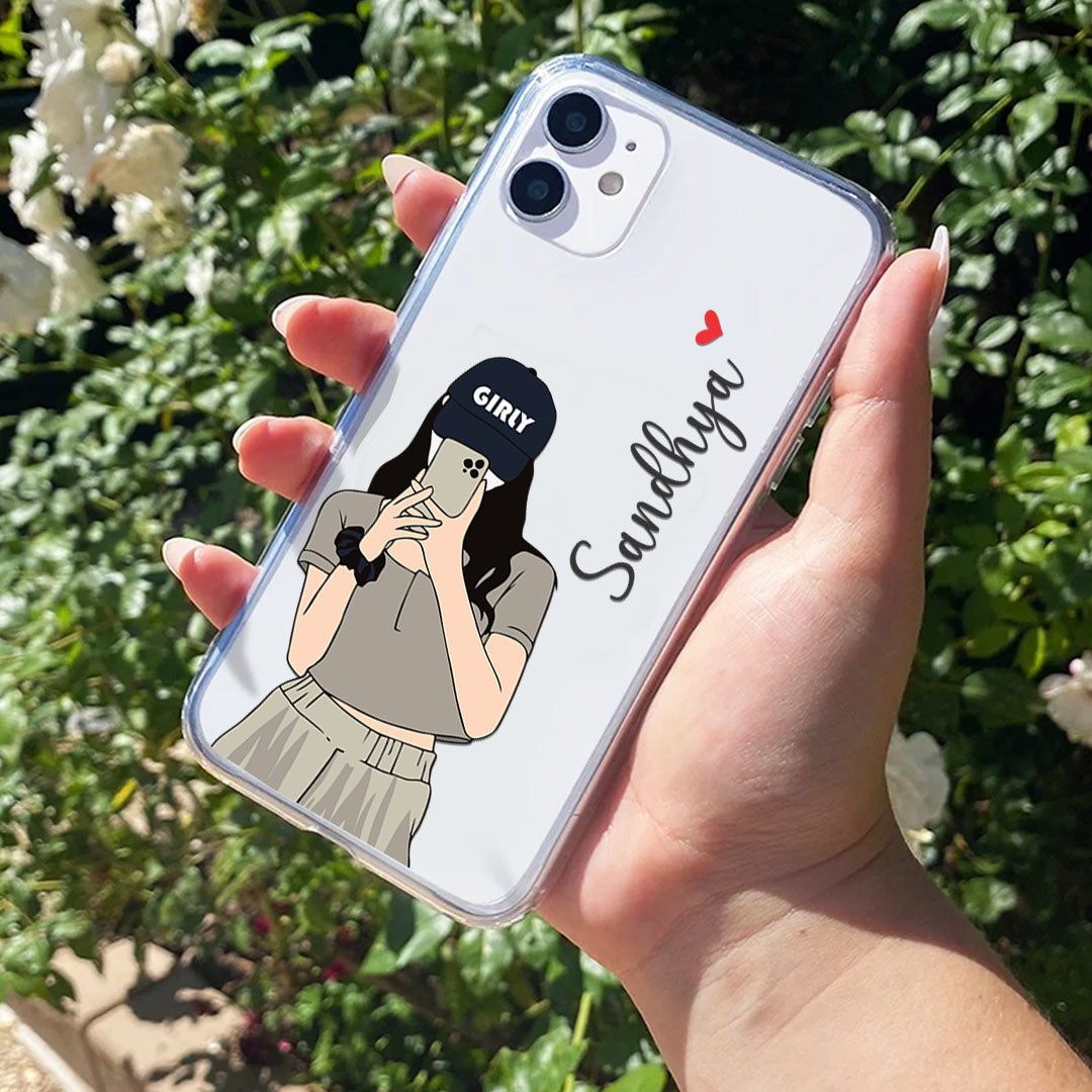 Cap Girl Customize Silicon Mobile Cover