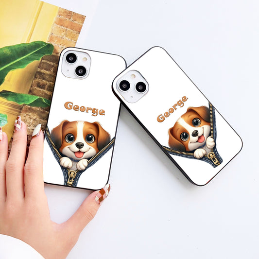 Puppy pup Customized Glass Mobile Cover