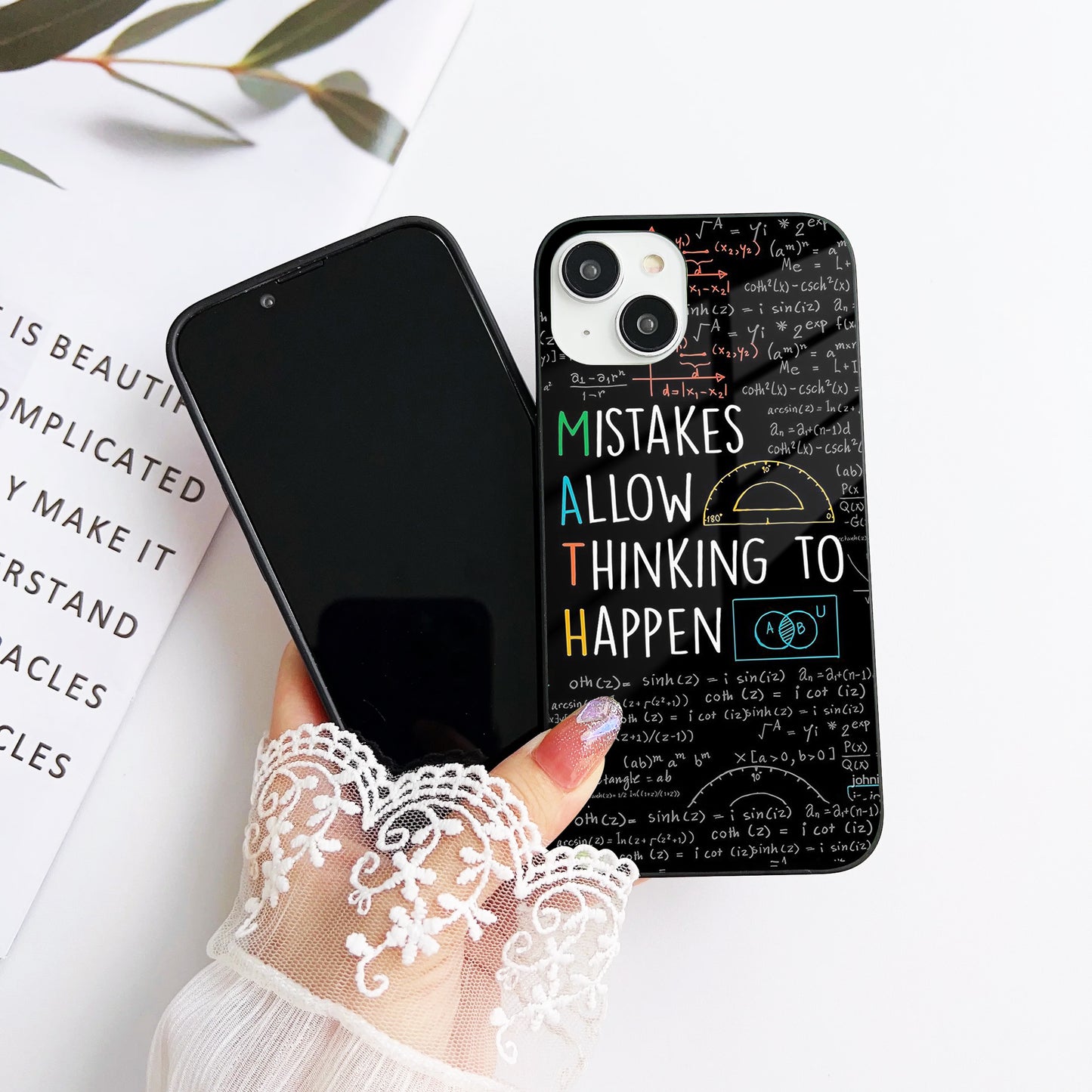 Math Mindset Glass Case Mobile Cover