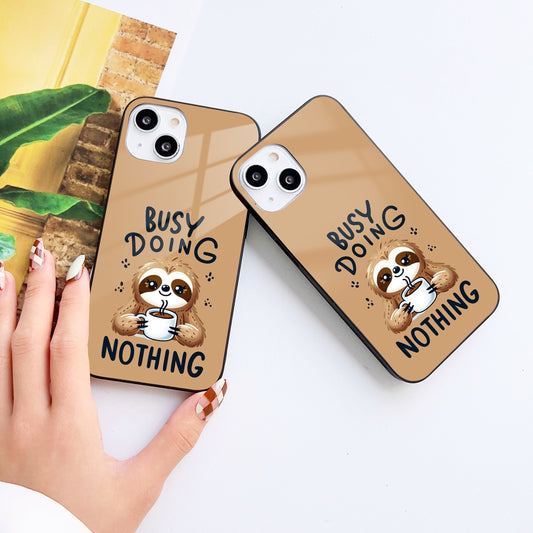 Sloth Life Glass Case Mobile Cover