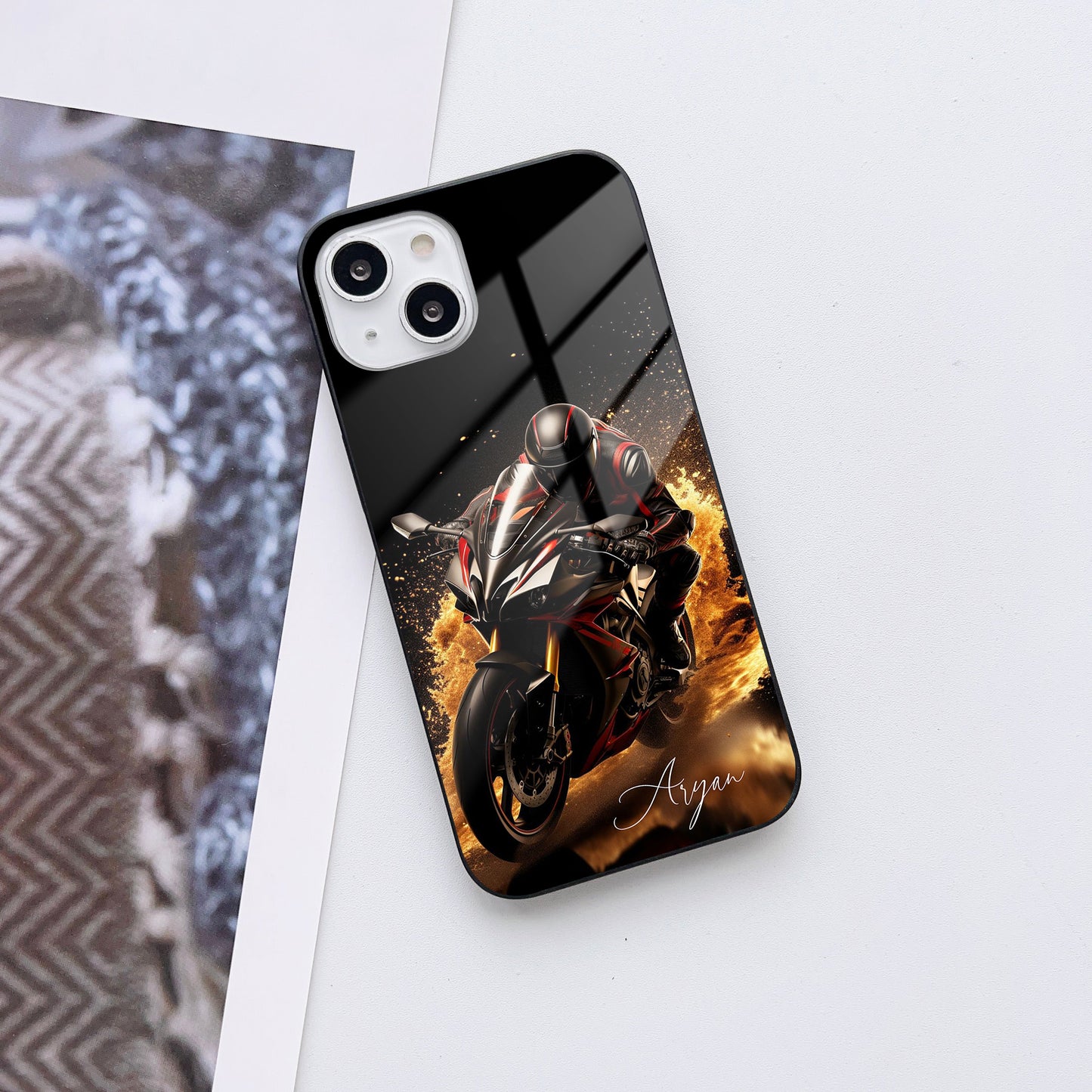 Firestorm Racer Customized Glass Mobile Cover