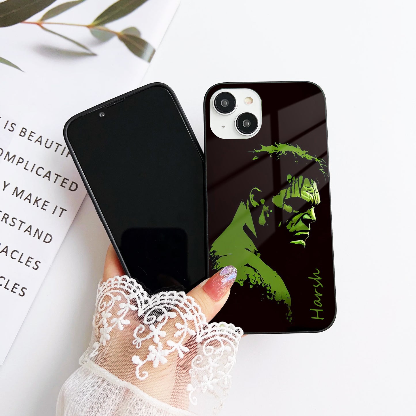 Emerald Beast Customized Glass Mobile Cover