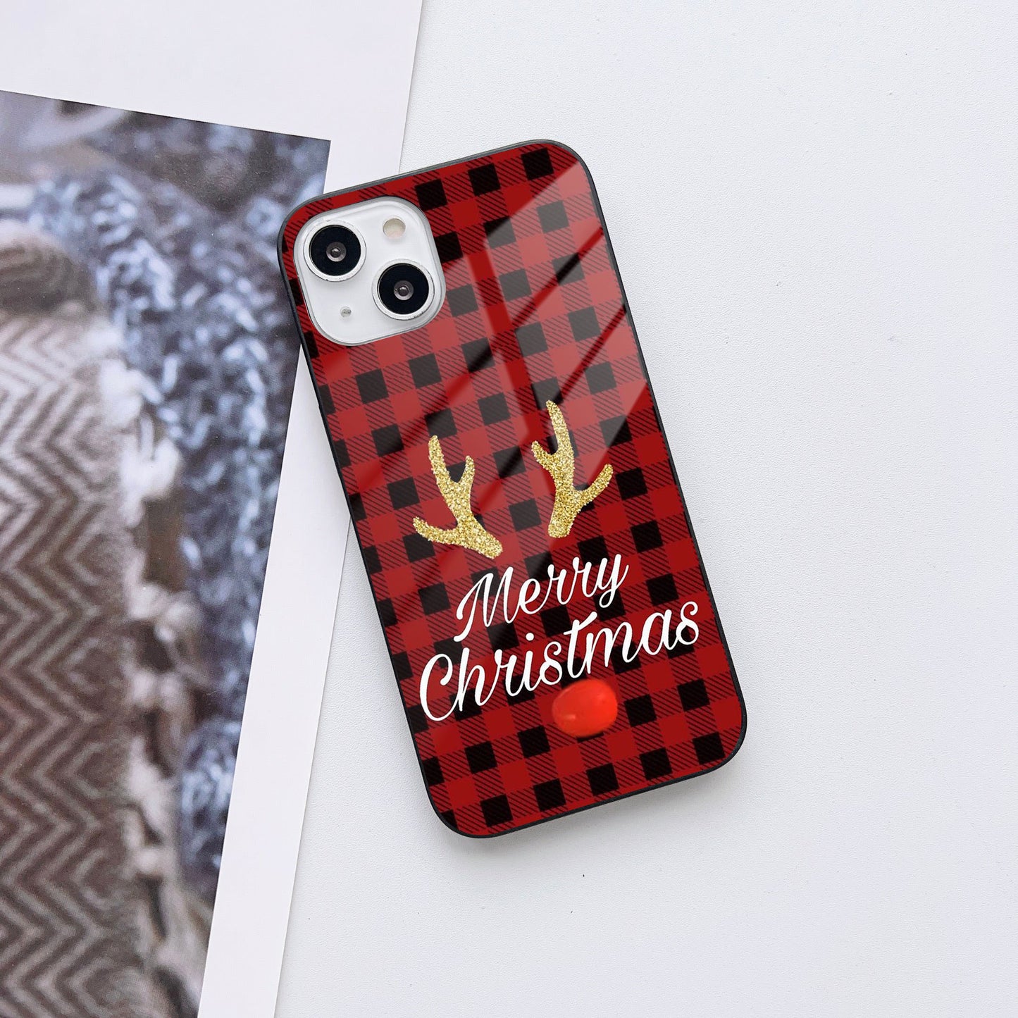 Yule Deer Glass Case Mobile Cover