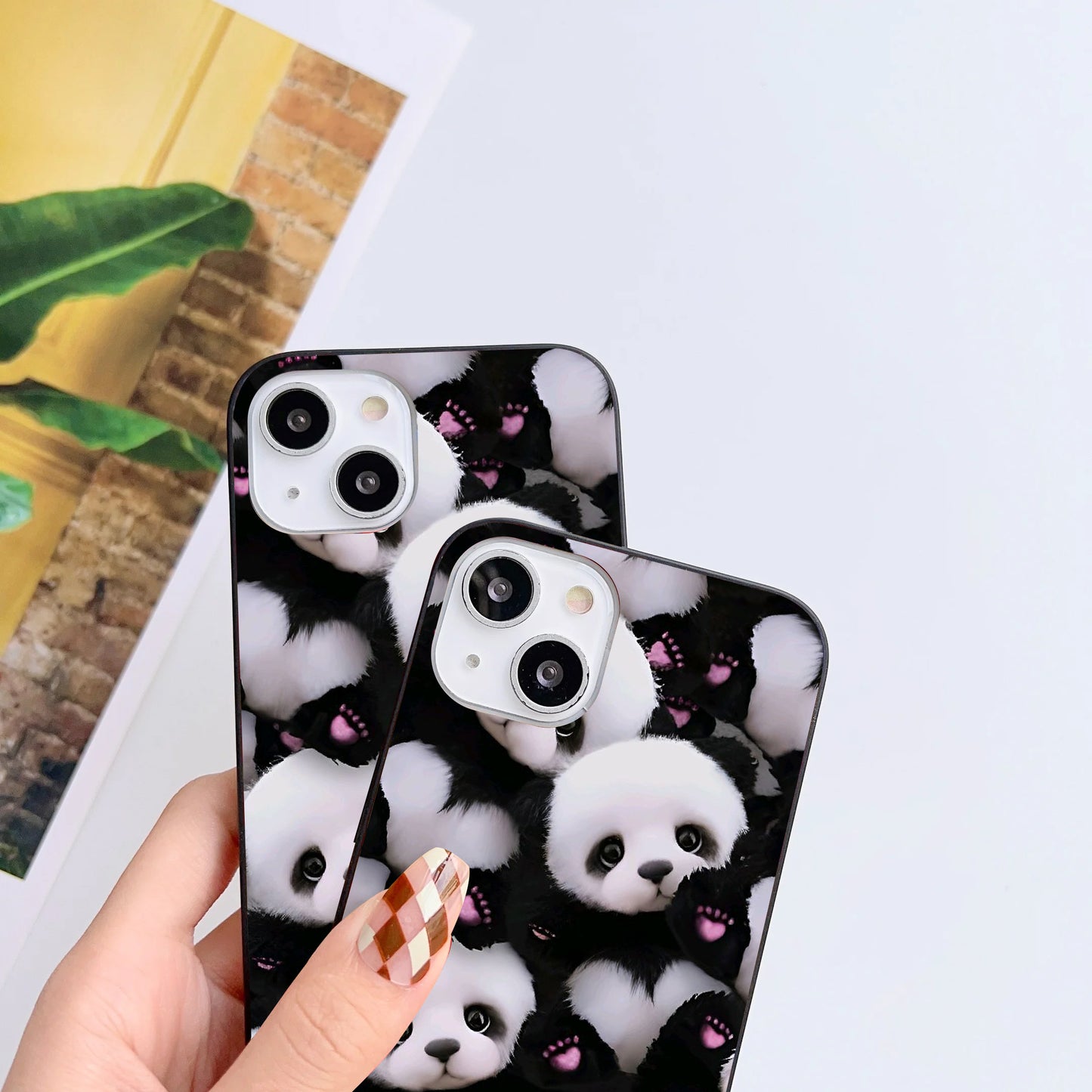 Charming Panda Customized Glass Mobile Cover