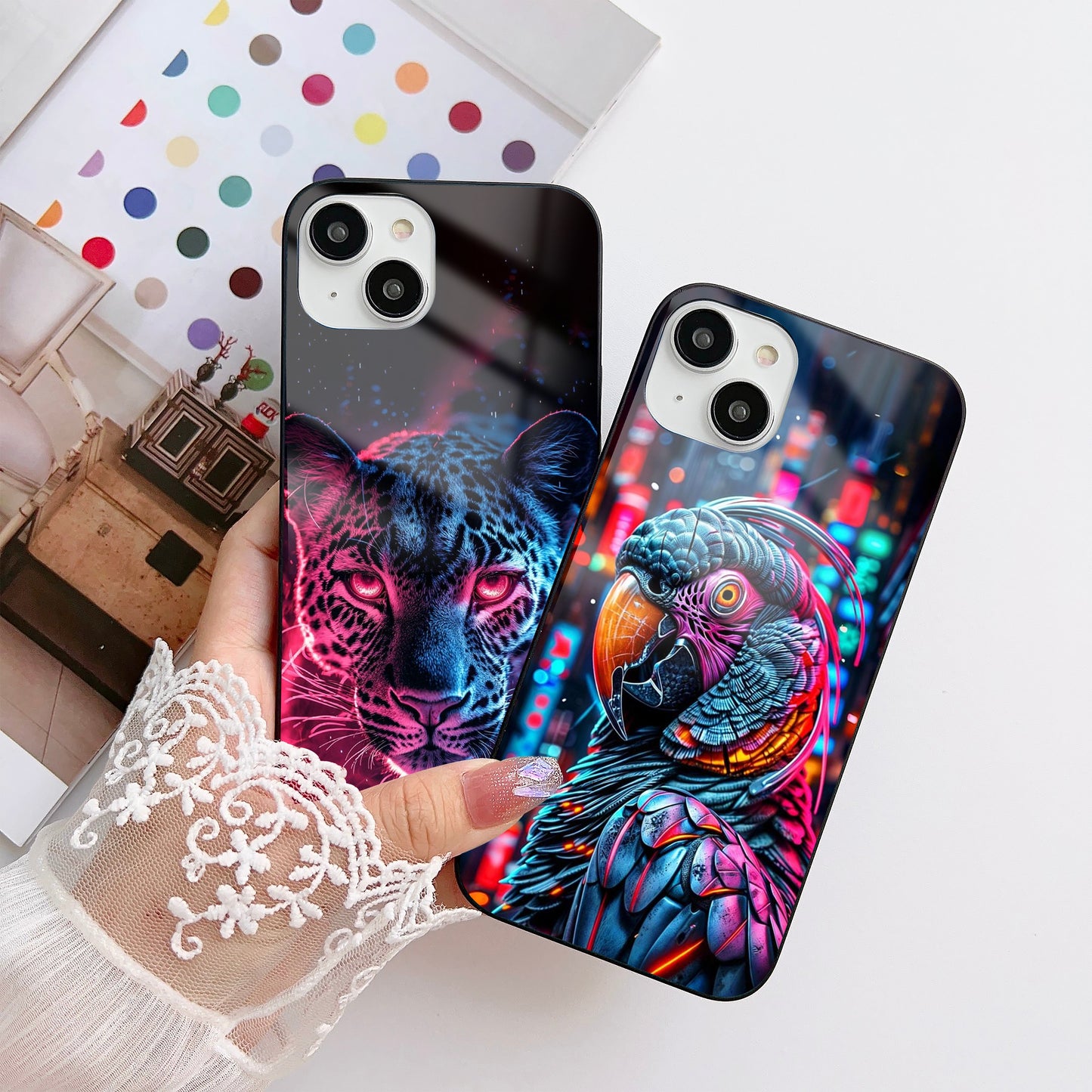 Colorfull art Glass Case Mobile Cover