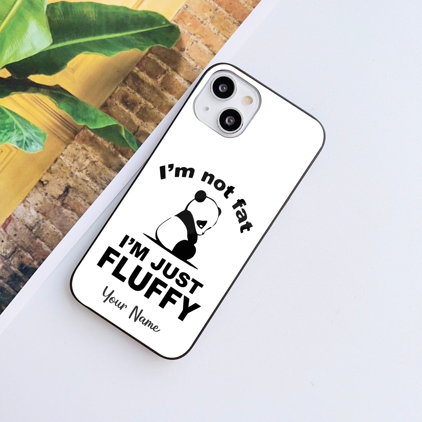 Not Fat, Just Fluffy Customized Glass Mobile Cover