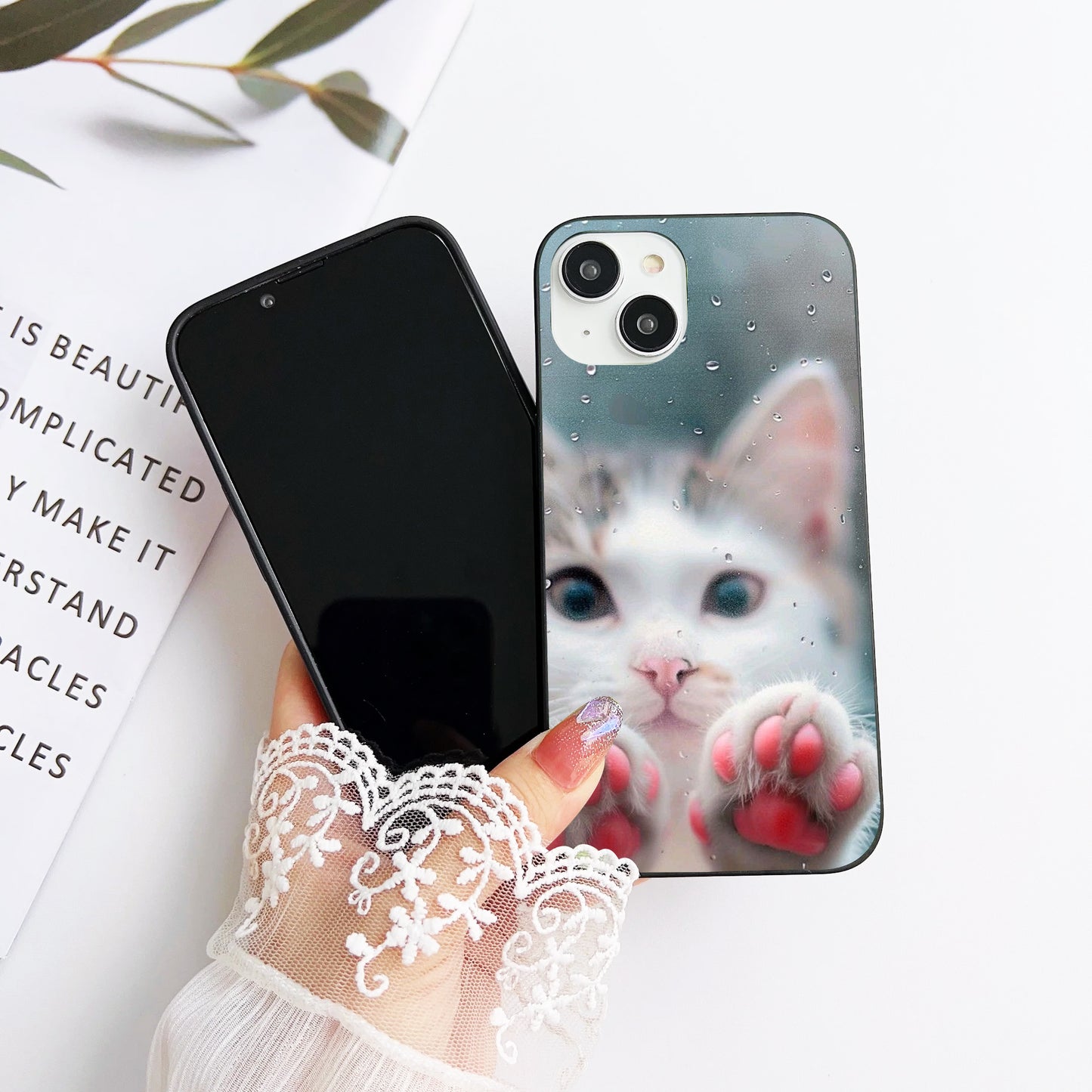 Pawsitively Adorable Customized Glass Mobile Cover