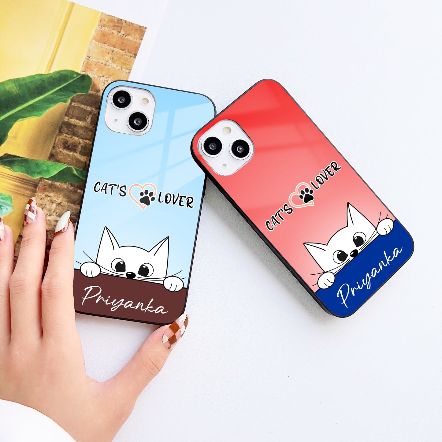 Cat's Lover Customized Glass Mobile Cover