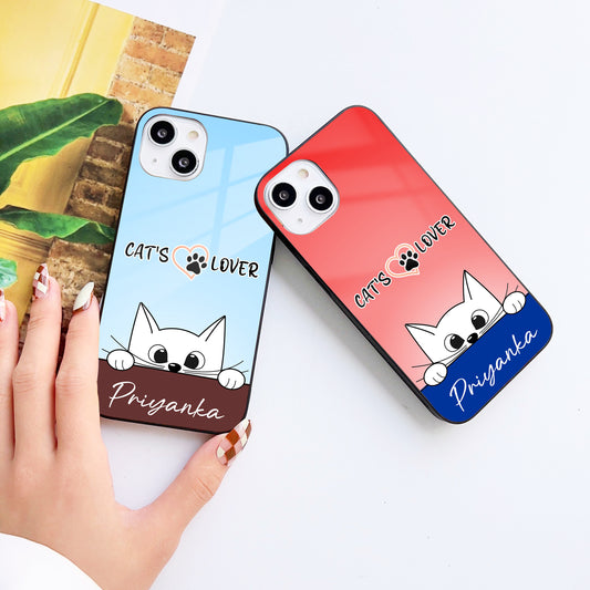 Cat's Lover Customized Glass Mobile Cover