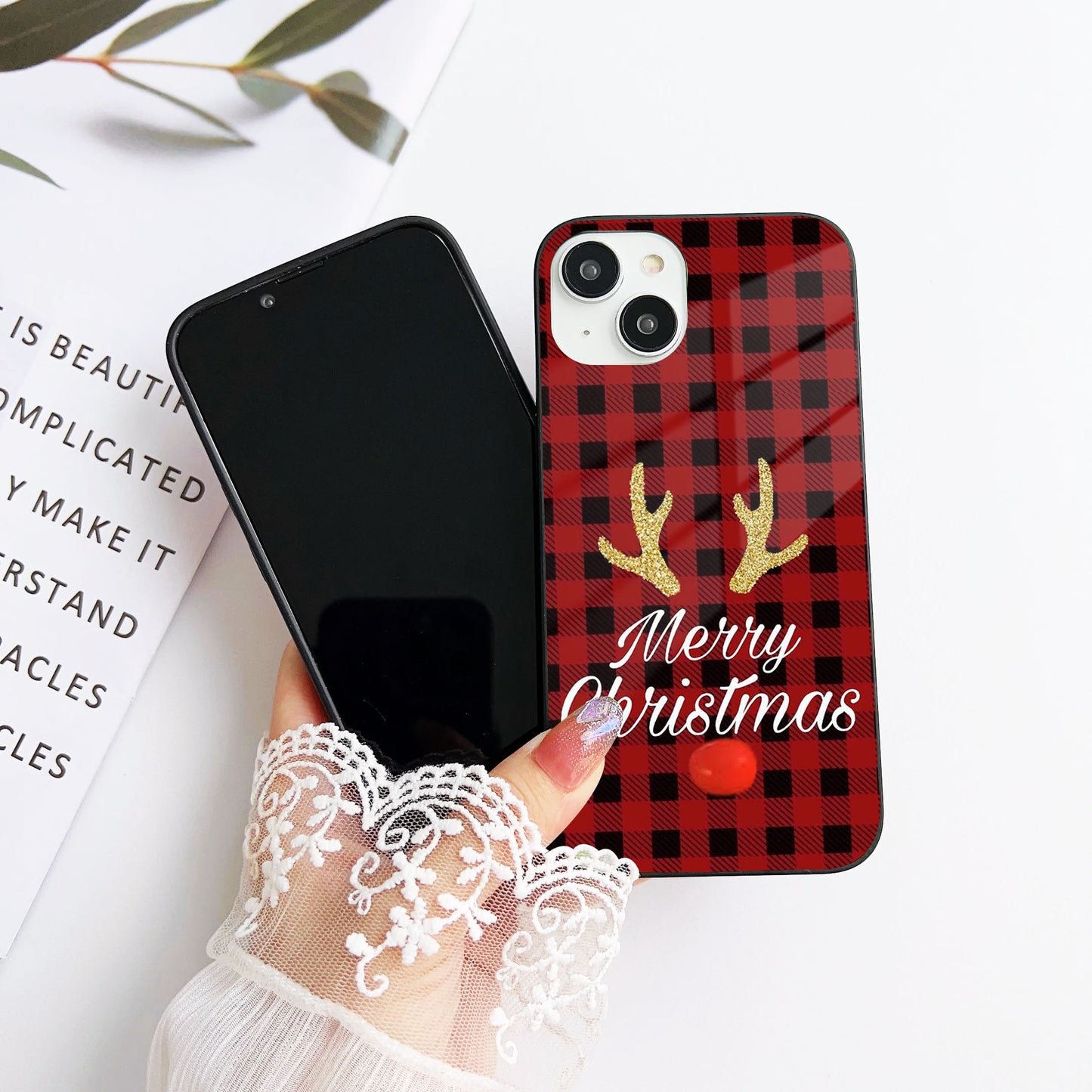 Yule Deer Glass Case Mobile Cover