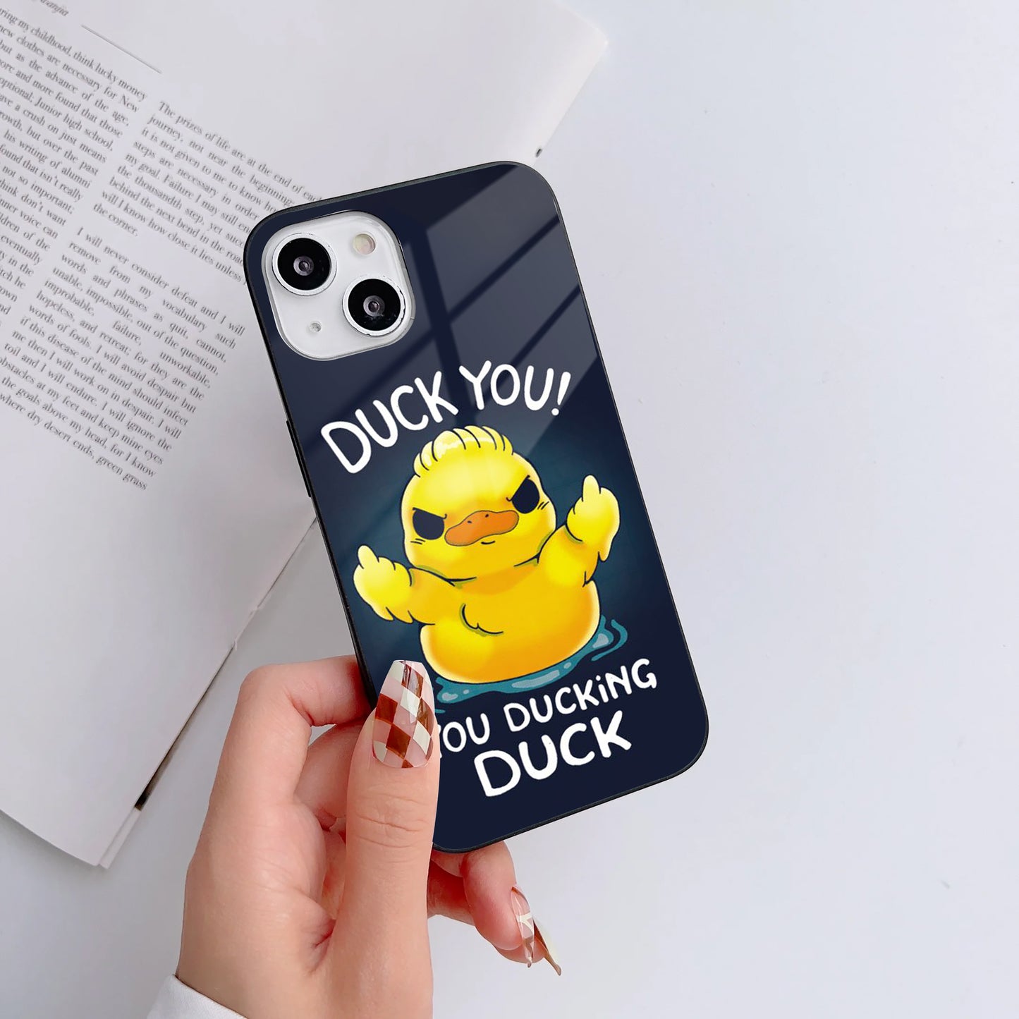 Ducking Around Glass Case Mobile Cover