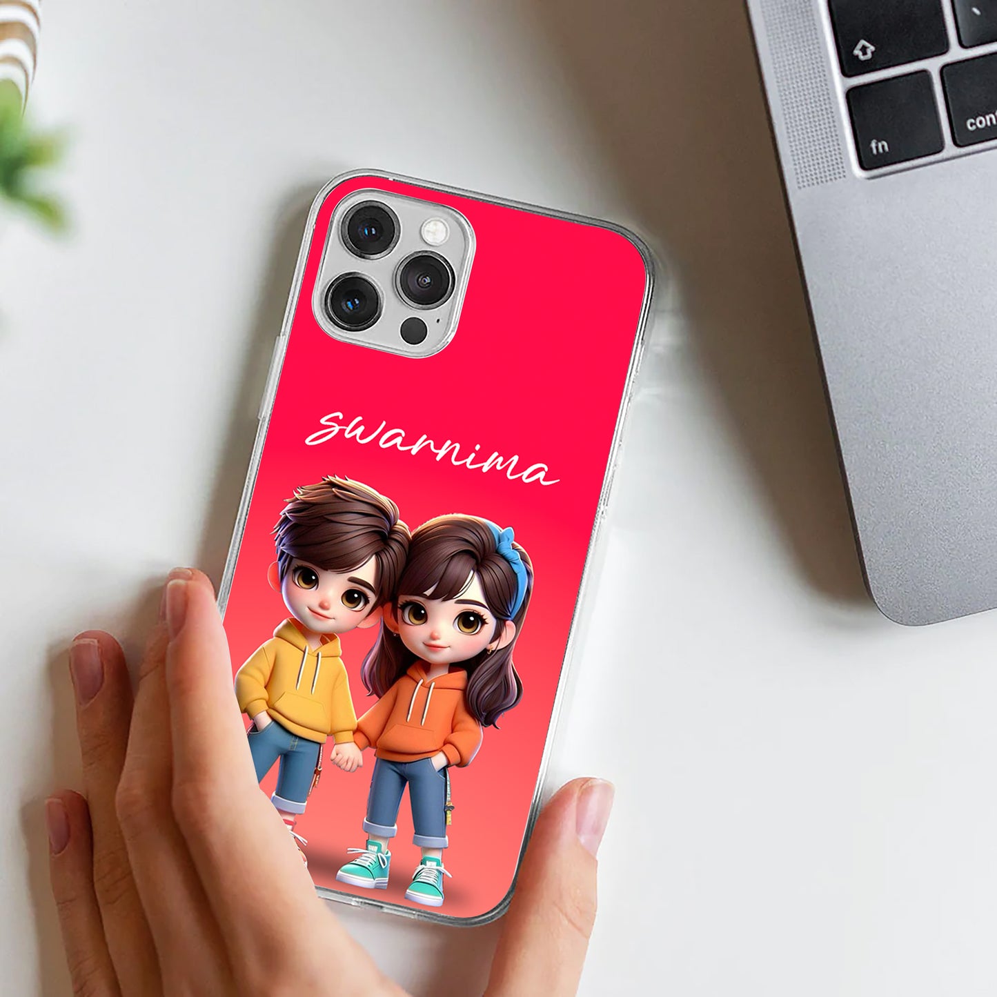 Cute Couple Customize Silicon Mobile Cover