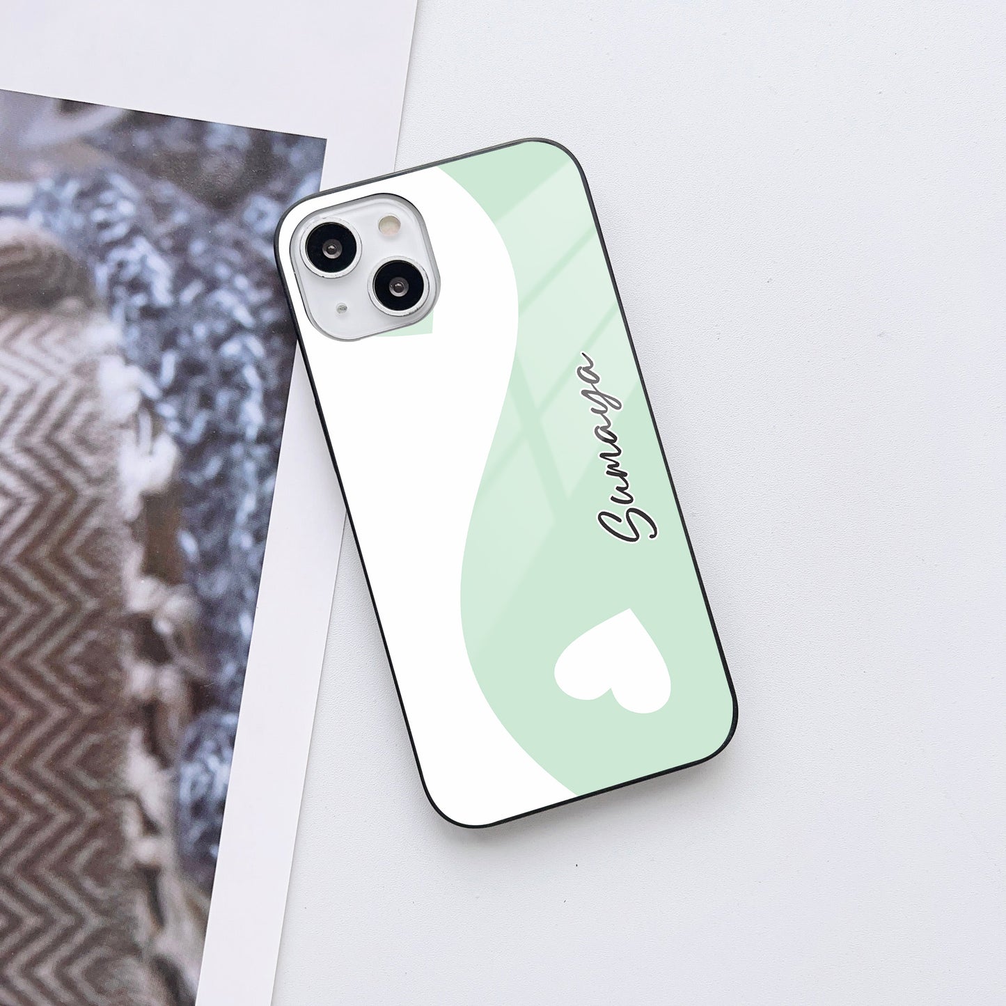 Heartfelt Simplicity Customized Glass Mobile Cover