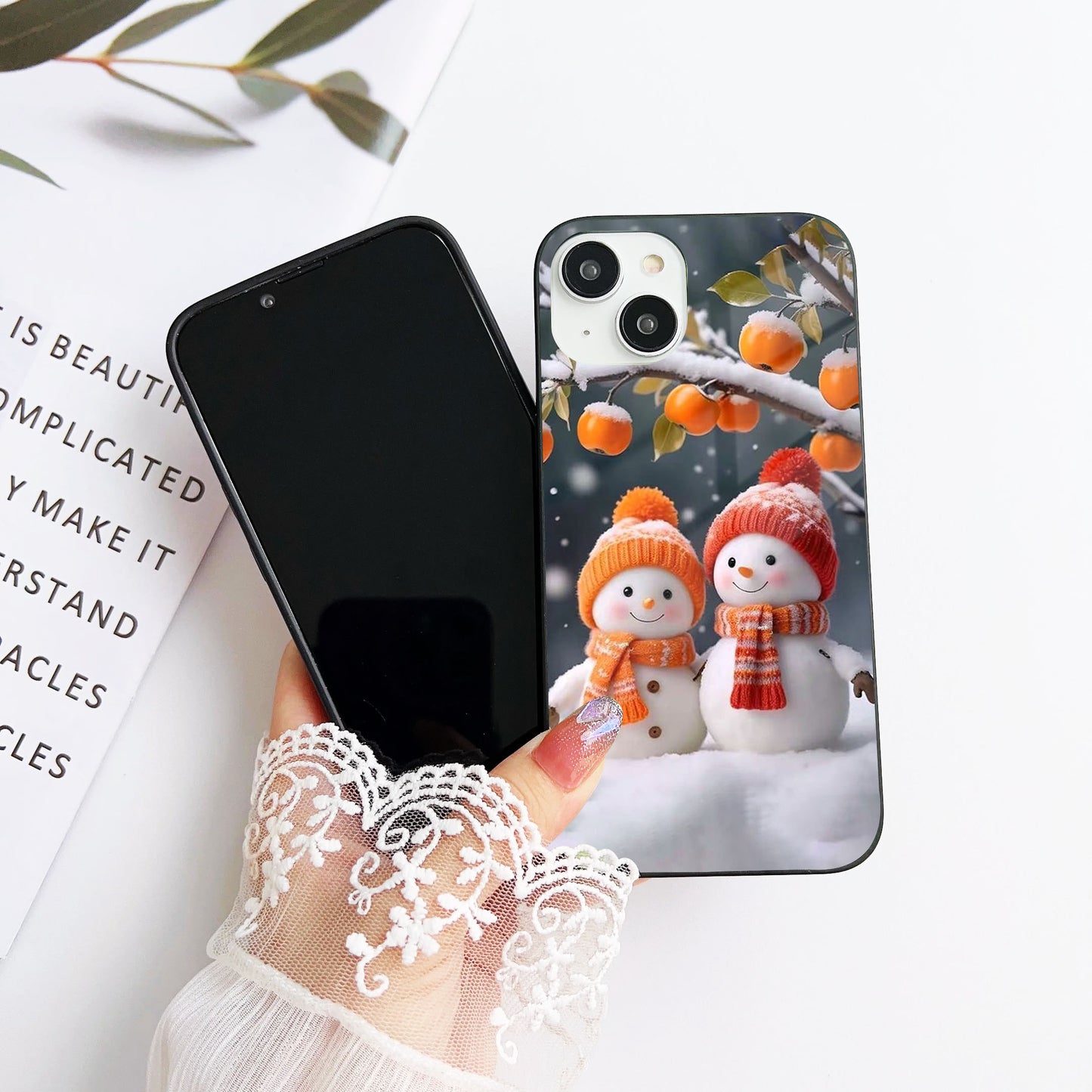 Snow-Mates Glass Case Mobile Cover