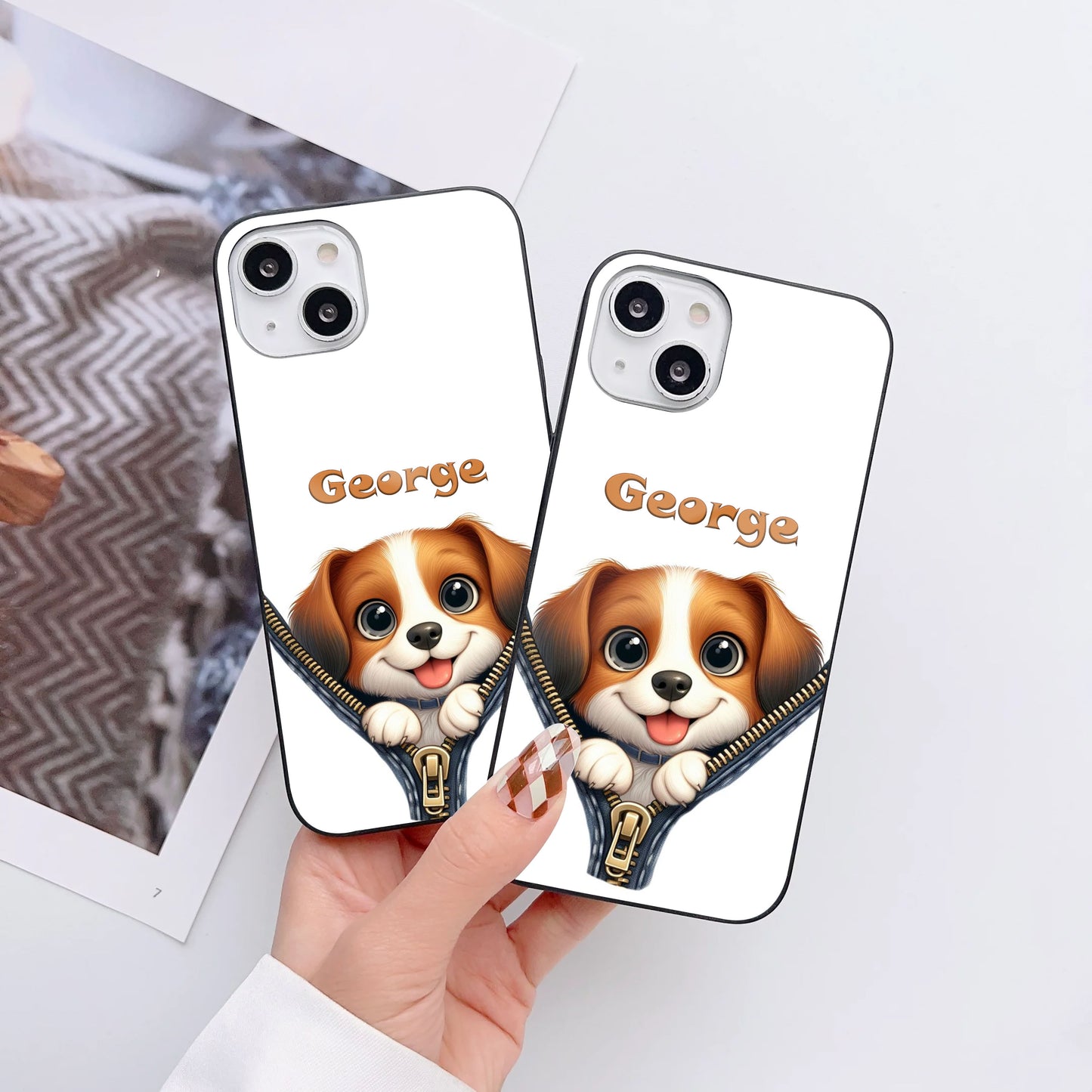 Puppy pup Customized Glass Mobile Cover