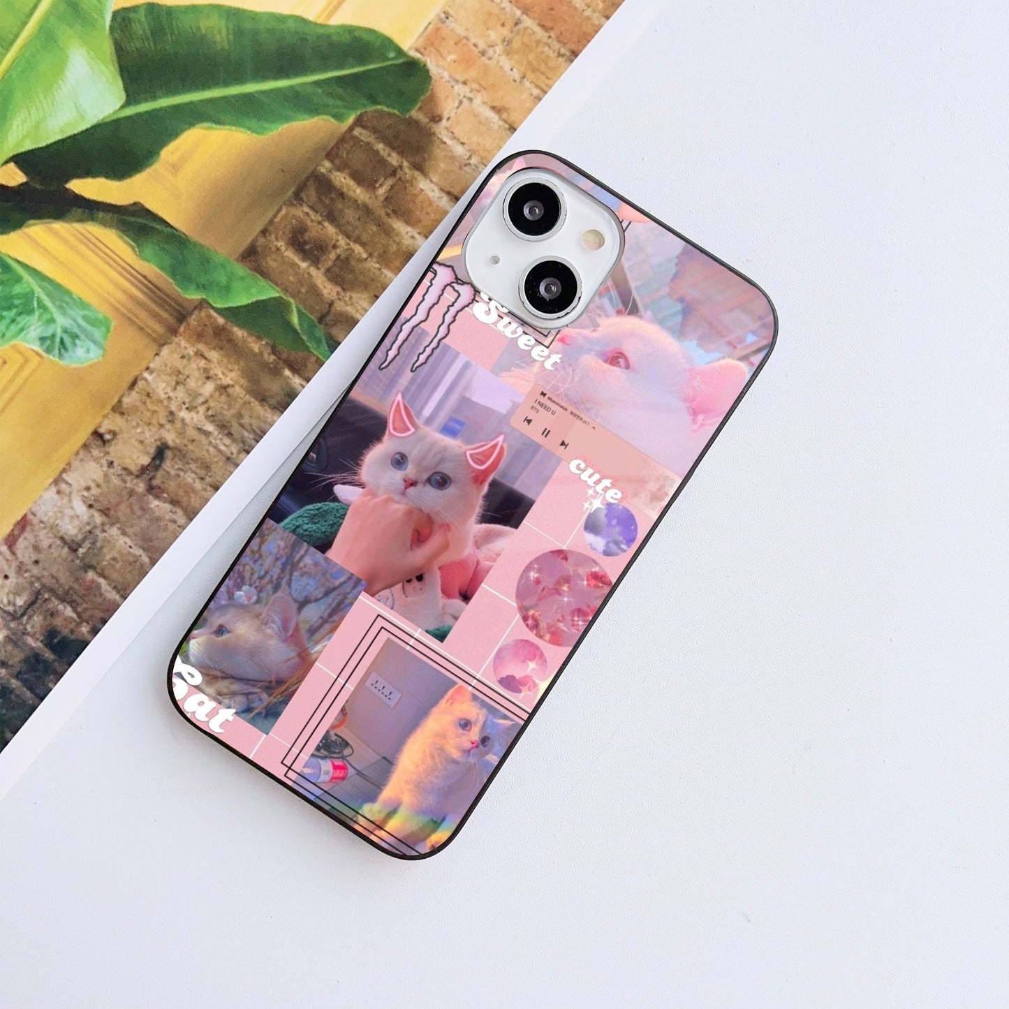 Purr-fect Meow Customized Glass Mobile Cover