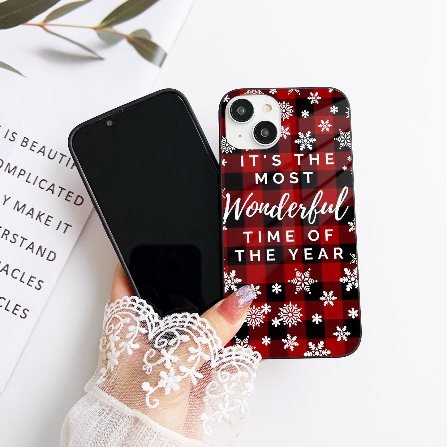 Snowflake Time Glass Case Mobile Cover