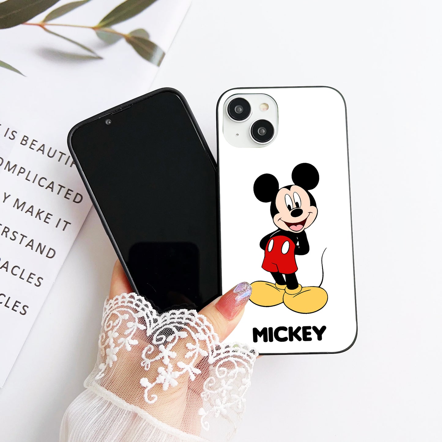 Iconic Mouse Duo Customized Glass Mobile Cover