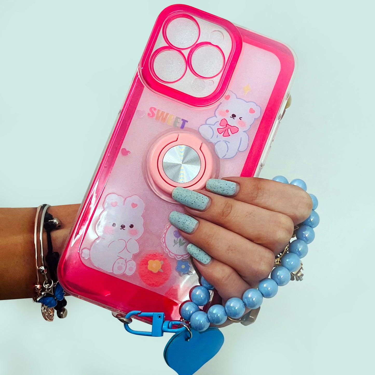 Panda With Chain  Silicon Case For iPhone