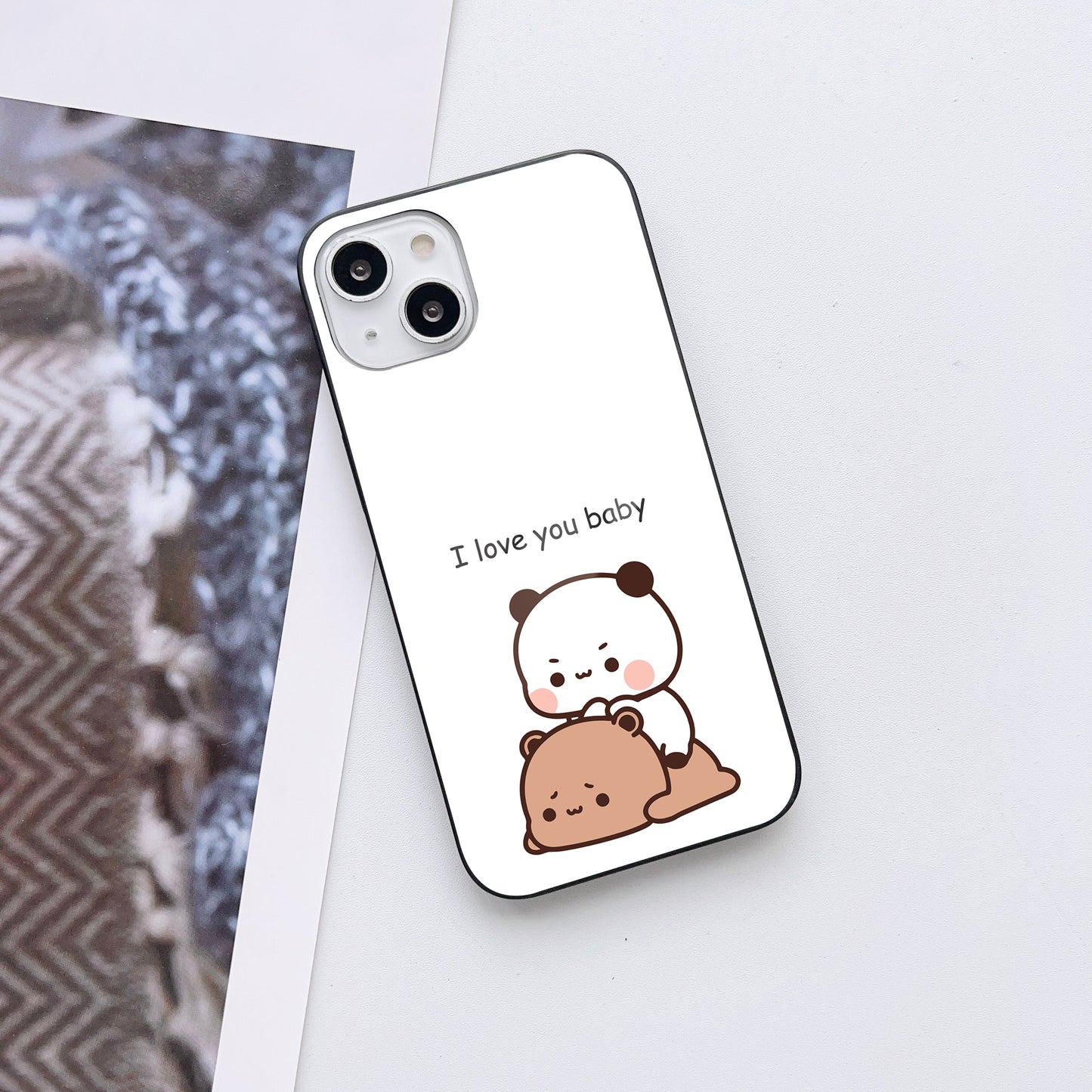 Dudu Bubu Love Pair Glass Mobile Cover