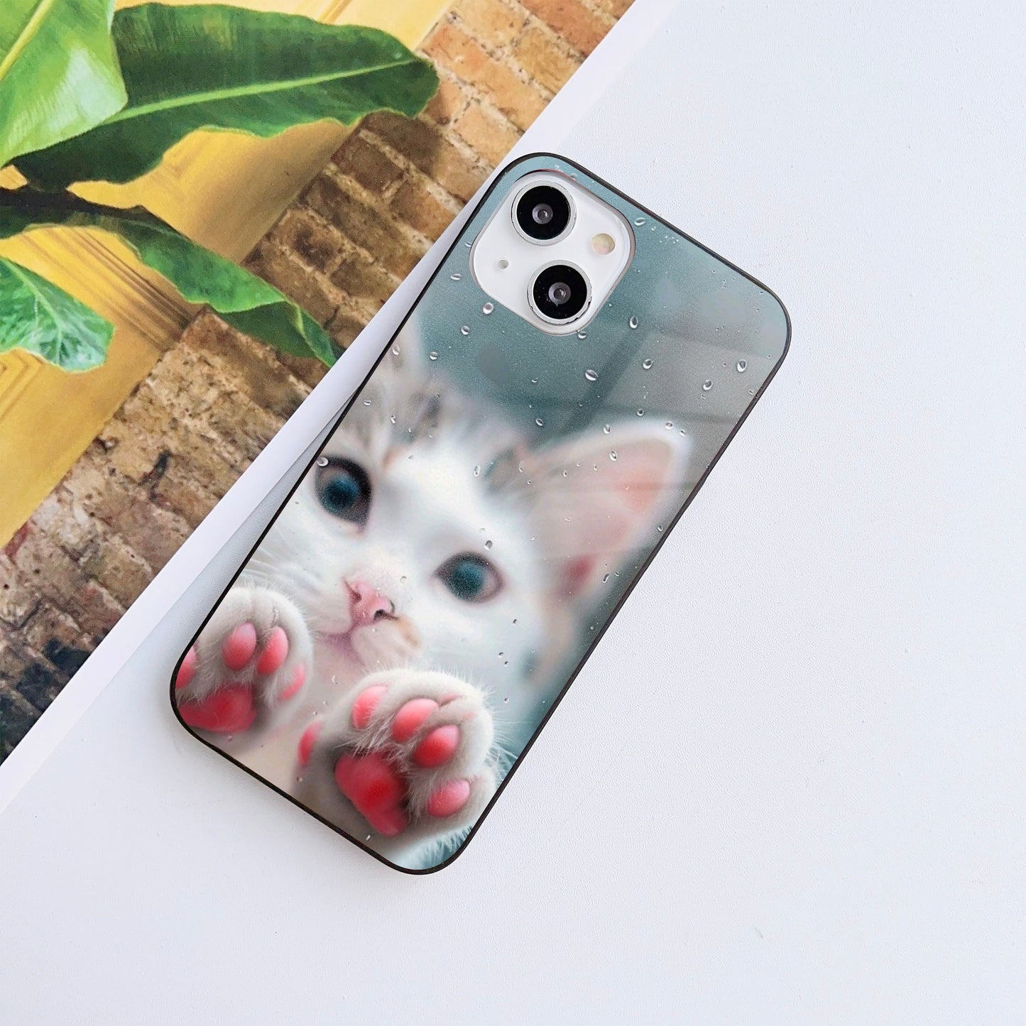 Pawsitively Adorable Customized Glass Mobile Cover