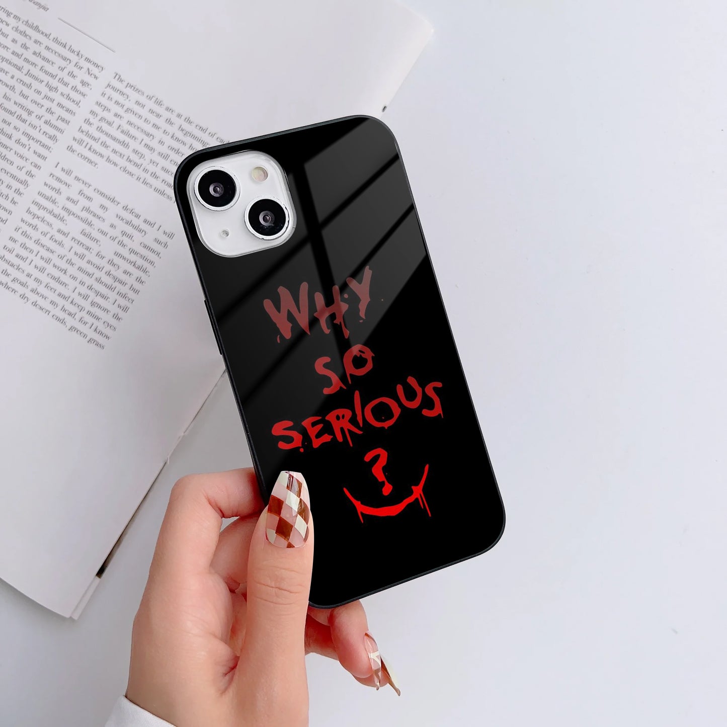 Why So Serious Glass Case Mobile Cover