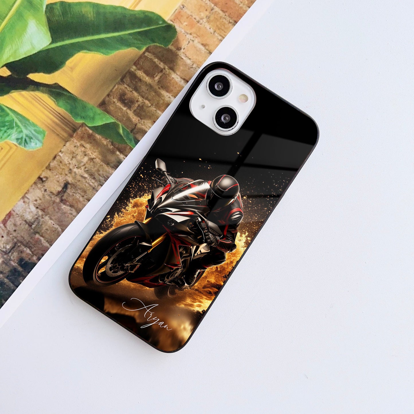 Firestorm Racer Customized Glass Mobile Cover