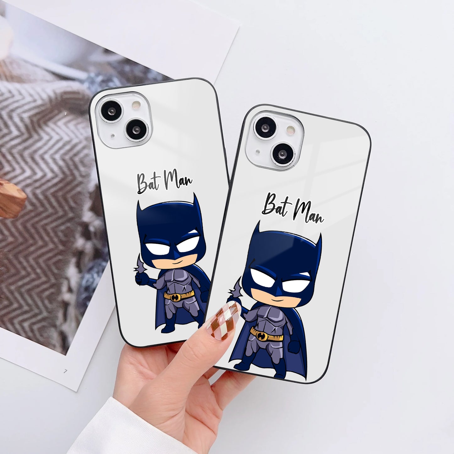 Cute Chibi Style Customized Glass Mobile Cover