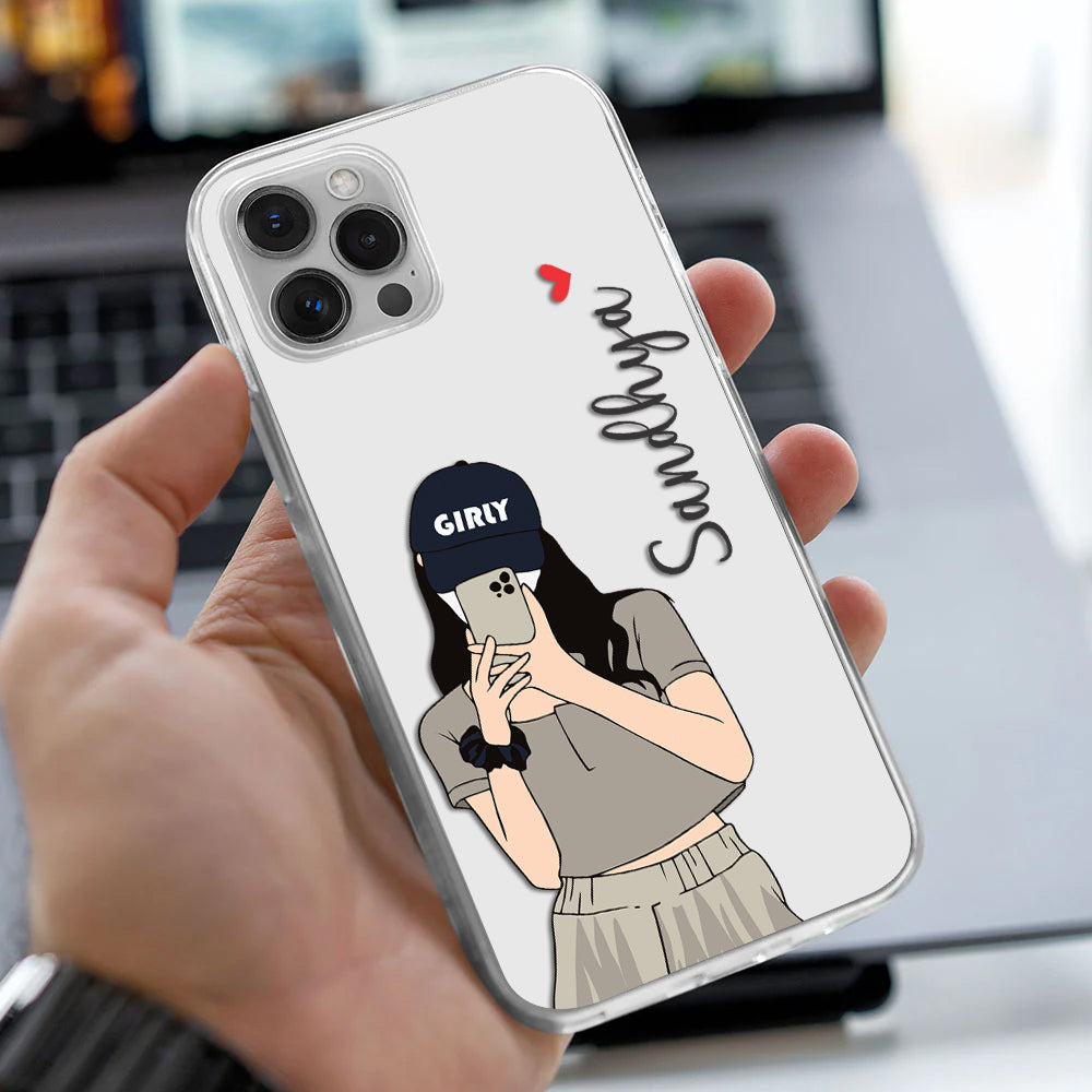 Cap Girl Customize Silicon Mobile Cover