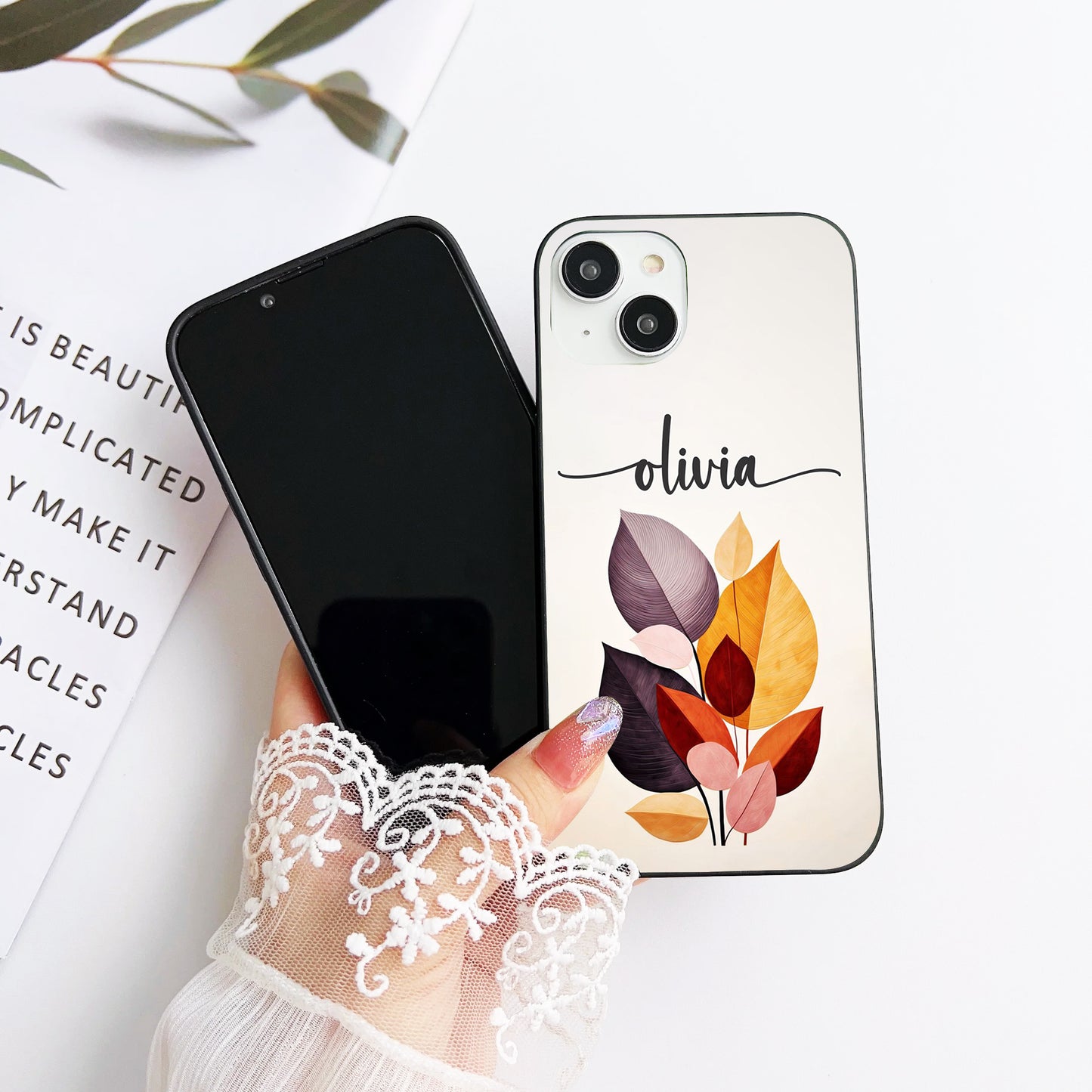 Bohemian Autumn Customized Glass Mobile Cover