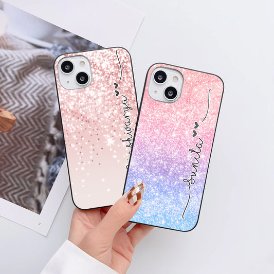 Sparkle & Glittery Vibes Customized Glass Mobile Cover