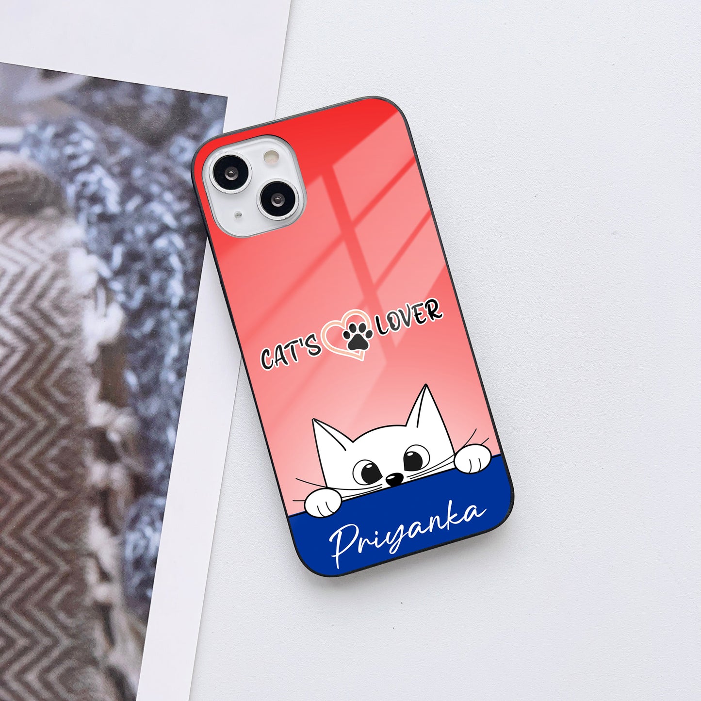 Cat's Lover Customized Glass Mobile Cover